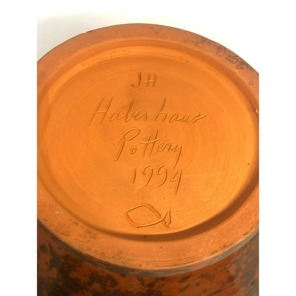 Huberhaus Redware Bowl, John Huber, 1994, Handmade Pottery - Picture 3 of 5